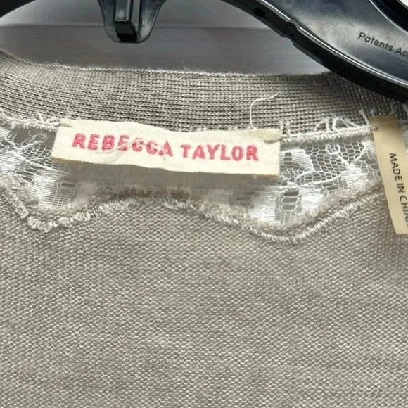 Rebecca Taylor cardigan with lace trim size small - Picture 4 of 6